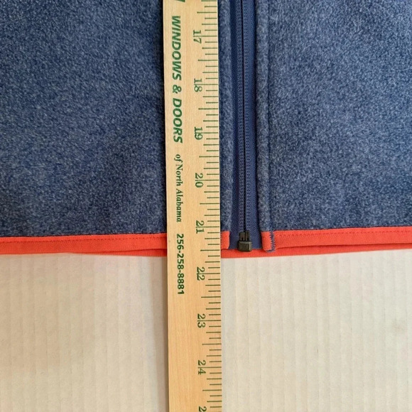 Columbia PFG Fleece Vest | Dusty Blue with Coral Pink Trim Warm - Picture 5 of 6